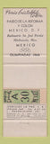 Matchbook Cover - Purua Cristobal Colon Paseo De LA Reforma Mexico 1968 Olympics