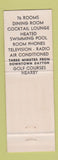 Matchbook Cover - Motel Capri Dayton OH
