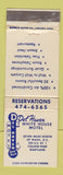 Matchbook Cover - Del Haven White House Motel College Park MD