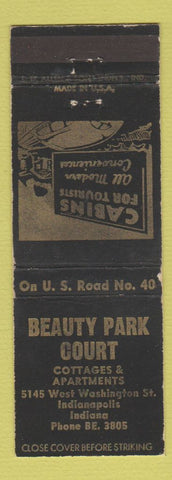 Matchbook Cover - Beauty Park Court Motel Indianapolis IN