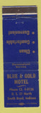 Matchbook Cover - Blue & Gold Motel South Bend IN WEAR