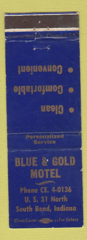 Matchbook Cover - Blue & Gold Motel South Bend IN WEAR