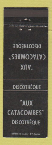 Matchbook Cover - Aux Catacombes Disco QC