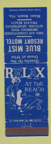 Matchbook Cover - Blue Mist Resort Motel Miami Beach FL girlie