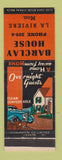 Matchbook Cover - Barclay House La Riviere MB