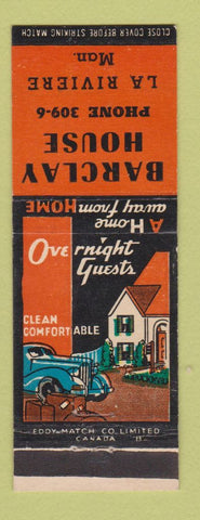 Matchbook Cover - Barclay House La Riviere MB