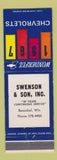 Matchbook Cover - 1967 Chevrolet Swenson & Son Boscobel WI