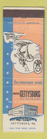 Matchbook Cover - Hotel Gettysburg PA Abraham Lincoln