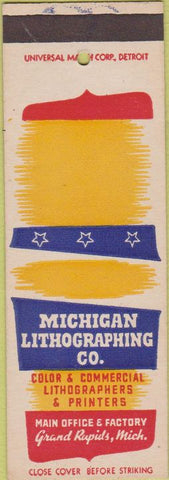 Matchbook Cover - Michigan Lithographing Grand Rapids MI