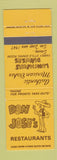 Matchbook Cover - Don Joe's Mexican Restaurants San Diego CA