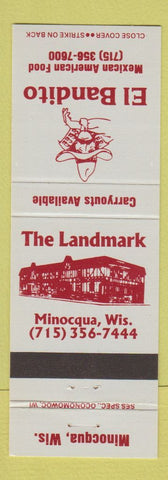 Matchbook Cover - El Bandito Mexican Restaurant The Landmark Minocqua WI