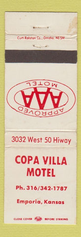 Matchbook Cover - Copa Villa Motel Emporia KS WEAR