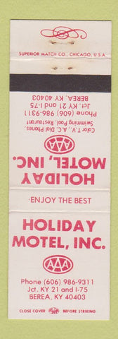 Matchbook Cover - Holiday Motel Berea KY WEAR