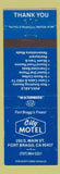 Matchbook Cover - City Motel Fort Bragg CA