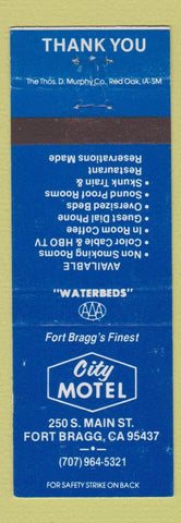 Matchbook Cover - City Motel Fort Bragg CA
