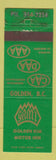 Matchbook Cover - Golden Rim Motor Inn Golden BC WEAR