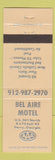 Matchbook Cover - Bel Aire Motel Perry GA