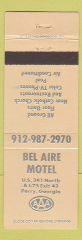 Matchbook Cover - Bel Aire Motel Perry GA
