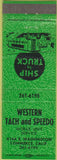 Matchbook Cover - Western Tach Speedo Commerce CA green