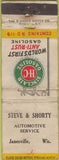 Matchbook Cover - Sinclair oil gas Janesville WI WORN