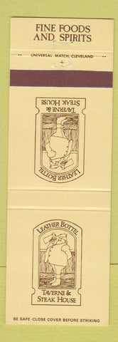 Matchbook Cover - Leather Bottel Taverne Steak House Cleveland Columbus OH