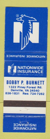 Matchbook Cover - Nationwide Insurance Bobby Burnett Danville VA