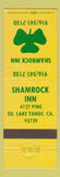 Matchbook Cover - Shamrock Inn South Lake Tahoe CA