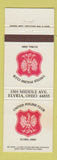 Matchbook Cover - United Polish Club Elyria OH WEAR