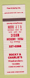 Matchbook Cover - Rocky & Charlie's Tavern Polka Music