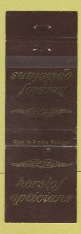 Matchbook Cover - Herslof Opticians