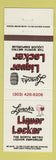 Matchbook Cover - Lynch's Liquor Locker Colorado?