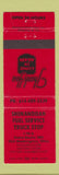 Matchbook Cover - Shenandoah Fuler Service Truck Stop Old Washington OH RED