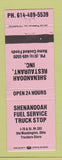 Matchbook Cover - Shenandoah Fuler Service Truck Stop Old Washington OH PINK #1
