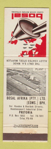 Matchbook Cover - Bosal Africa Pretoria South Africa Mufflers