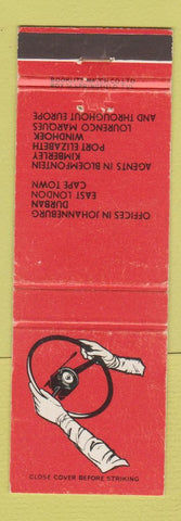 Matchbook Cover - Grosvenor Car Hire Johannesburg South Africa Bloemfontein