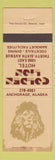 Matchbook Cover - Golden Lion Hotel Anchorage AK