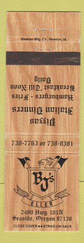 Matchbook Cover - BJ's Eller Seaside OR Pizza Italian Restaurant WEAR