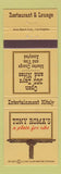 Matchbook Cover - Tony Roma's Ribs FL CA CHAIN