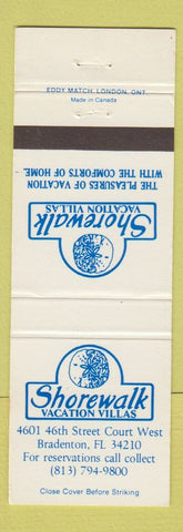 Matchbook Cover - Sidewalk Vacation Villas Bradenton FL