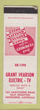 Matchbook Cover - Grant Pearson Electric TV Melbourne Australia WEAR