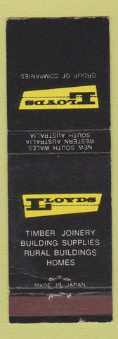 Matchbook Cover - Lloyds Timber Joinery Lumber New South Wales Australia WEAR
