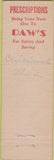 Matchbook Cover - Daw's Cut Rate Drugs Cincinnati? OH