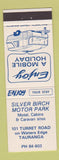 Matchbook Cover - Silver Birch Motor Park Tauranga New Zealand