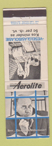 Matchbook Cover - Aerolite Insulation South Africa