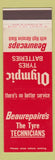 Matchbook Cover - Olympic Tires Beaurepaire's Australia SAMPLE