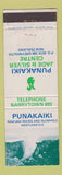 Matchbook Cover Punakaiki Pancake Rocks Jade Silver Center Greymouth New Zealand