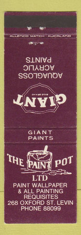 Matchbook Cover - The Paint Pot Levin New Zealand Giant Paints