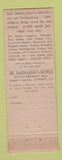 Matchbook Cover - Dr Barnardo's Homes London UK Children's