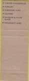 Matchbook Cover - Dandoy Glass Co Torrance CA