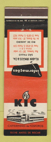 Matchbook Cover - Klabin Irmaos Cia Sao Paulo Rio Deo Janeiro Brazil